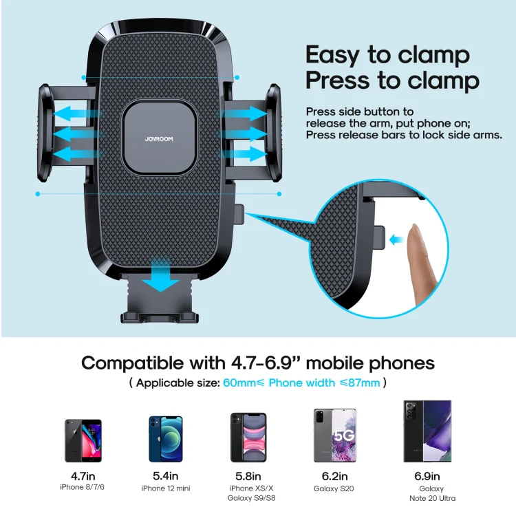 JOYROOM JR-ZS259 360-degree Rotating Stretching Mechanical Dashboard Car Holder for 4.7-6.9 inch Mobile Phones - Image 2