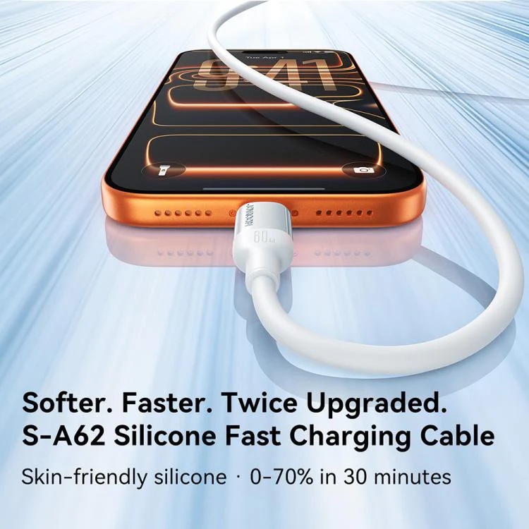 JOYROOM S-A62 Lively Series 60W USB-C / Type-C to USB-C / Type-C Fast Charging Data Cable, Length: 1.2m(Black) - Image 5