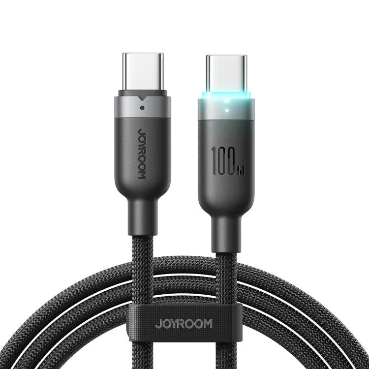 JOYROOM S-A63 StarWay Series 1.2m 100W Type-C to Type-C Auto Power-Off Fast Charging Data Cable(Black)