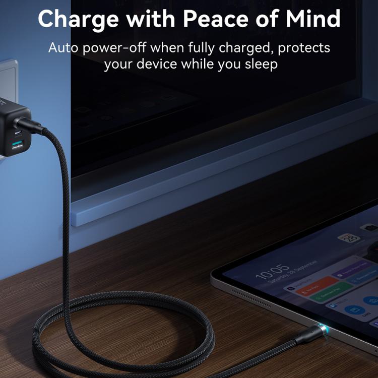 JOYROOM S-A63 StarWay Series 1.2m 100W Type-C to Type-C Auto Power-Off Fast Charging Data Cable(Black) - Image 7