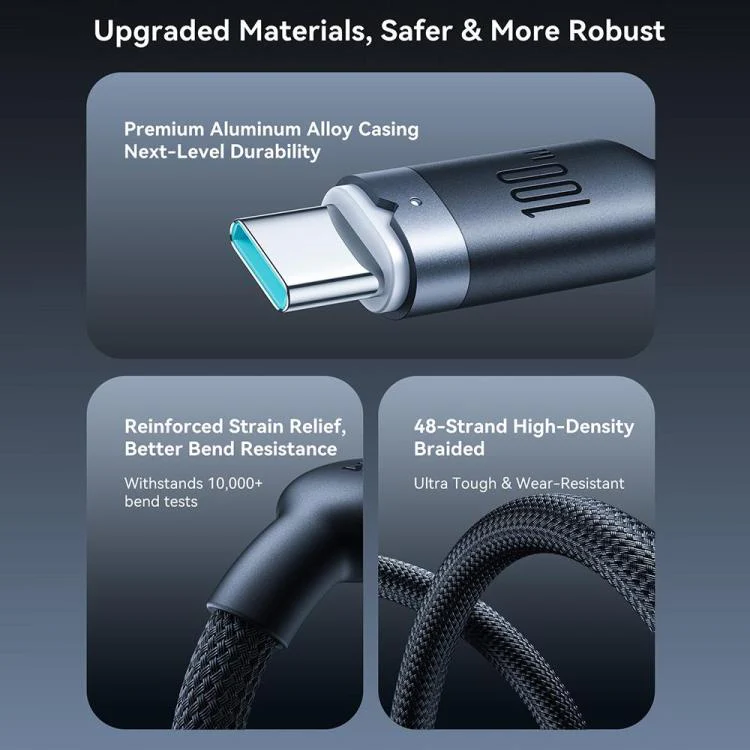 JOYROOM S-A63 StarWay Series 1.2m 30W Type-C to 8 Pin Auto Power-Off Fast Charging Data Cable(Black) - Image 4