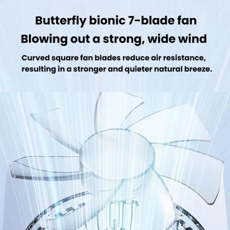 JP-08 Ultra-Thin Desktop Mini Fan Quiet Transparent Digital Display Fan For Office Desk(Green) - Image 6