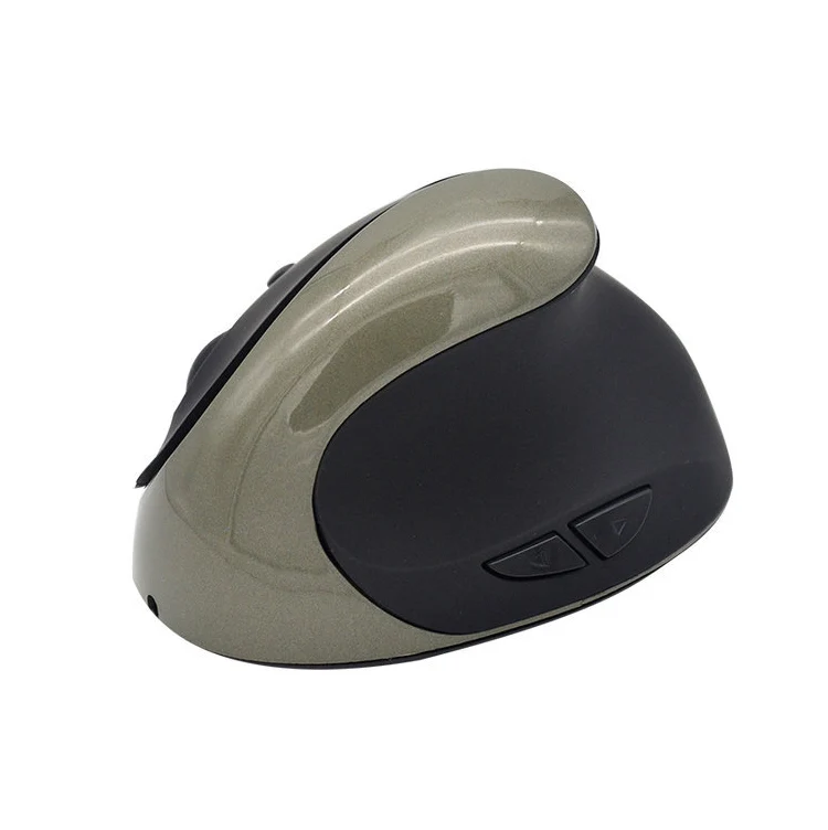 JSY-03 6 Keys Wireless Vertical Charging Mouse Ergonomic Vertical Optical Mouse(Silver Gray) - Image 2