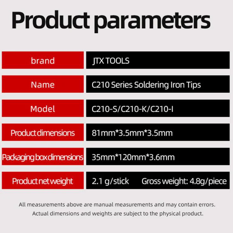 JTX C210 High Power Soldering Iron Tip, Model:C210-S - Image 13