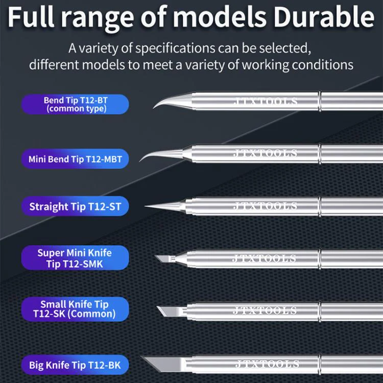 JTX T12 Series Soldering Iron Tips, Model:T12-BT - Image 5