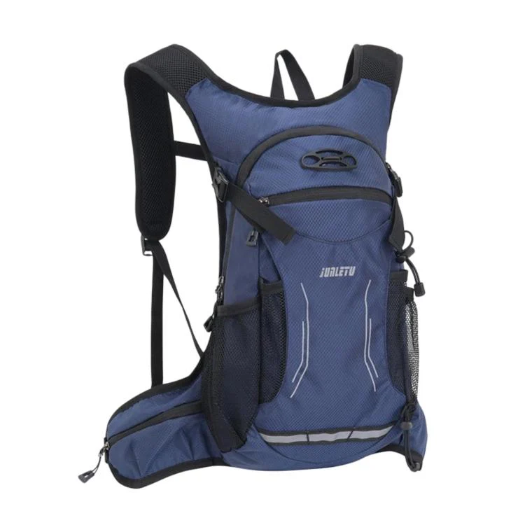 JUNLETU Outdoor Sports Cycling Backpack Waterproof Nylon Lightweight Breathable Travel Hiking Backpack(Dark Blue)