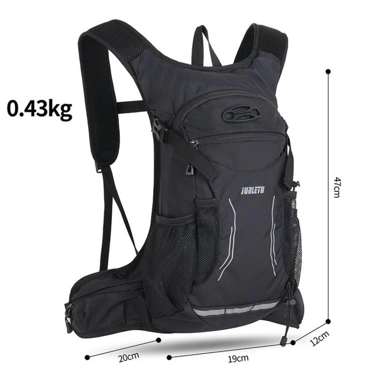 JUNLETU Outdoor Sports Cycling Backpack Waterproof Nylon Lightweight Breathable Travel Hiking Backpack(Gray) - Image 3