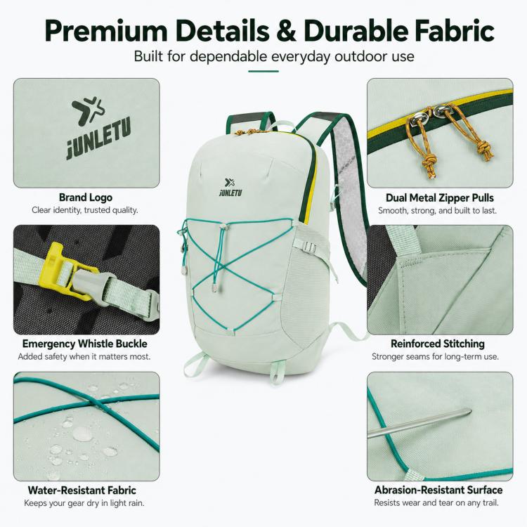 JUNLETU Waterproof Outdoor Sports Backpack Ultra-Lightweight Breathable Trail Cycling Pack(White) - Image 10