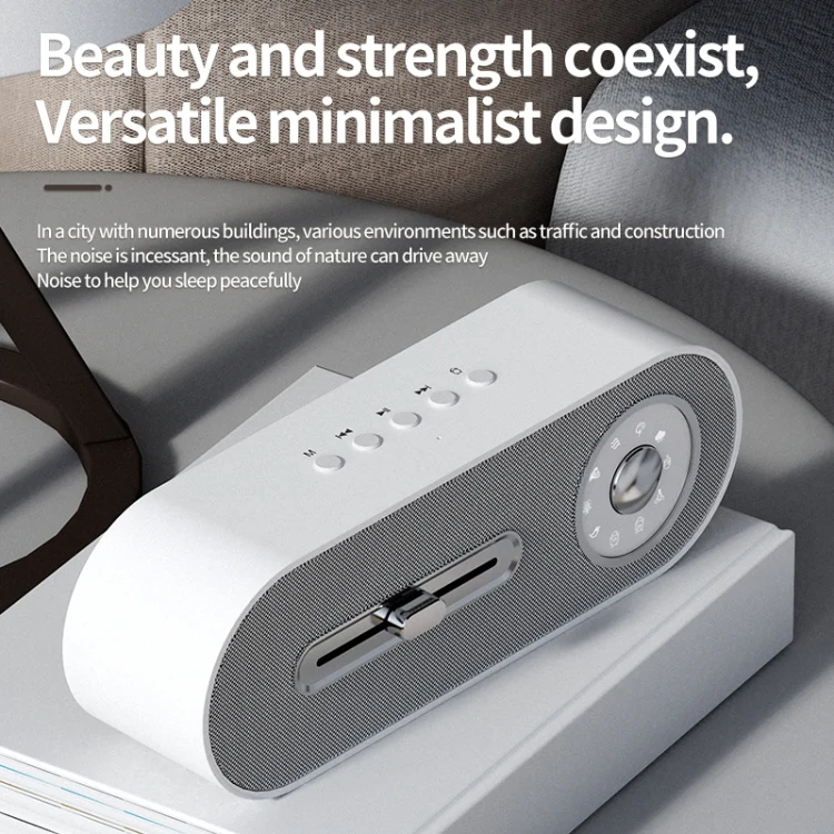JY-78 Bluetooth Speaker with Sleep White Noise Support Memory Card U-disk(white) - Image 4