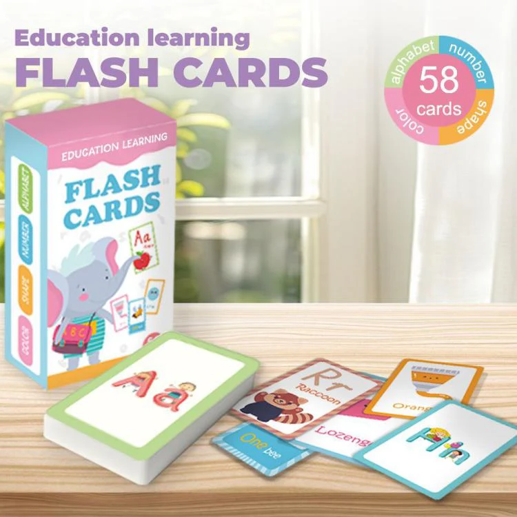 K06 58 Cards / Set Montessori Toddlers Kids Early Education Learning Flash Cards - Image 6