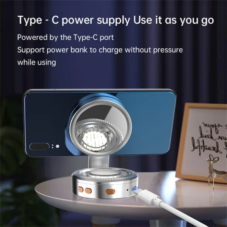 K08 3-Color Temperature Phone Photography Light 360 Degree Foldable Selfie Magnetic LED Ring Light - Image 14