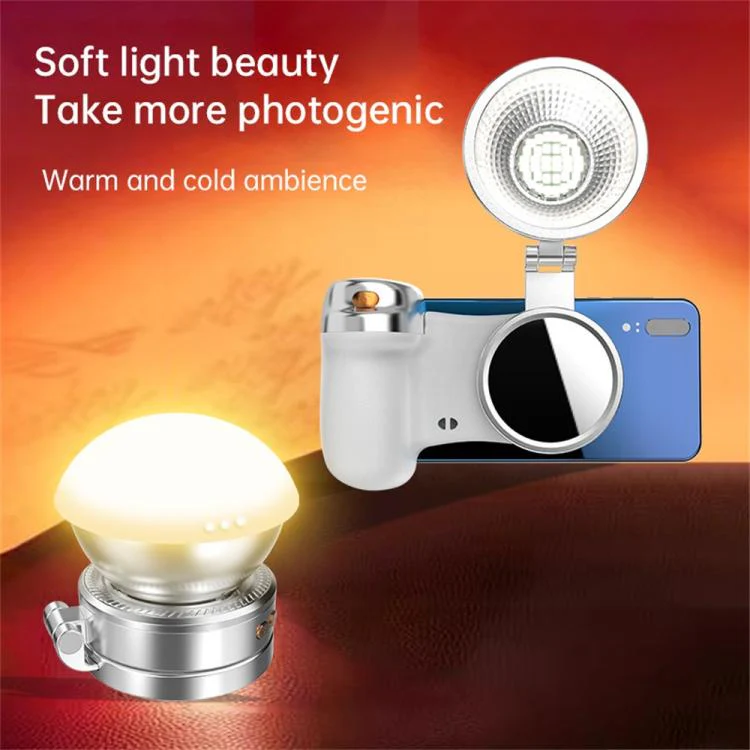 K08 3-Color Temperature Phone Photography Light 360 Degree Foldable Selfie Magnetic LED Ring Light - Image 15