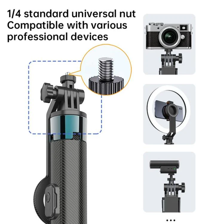 K14 1.7m Extendable Remote Control Magnetic Phone Stand Selfie Stick Tripod - Image 7
