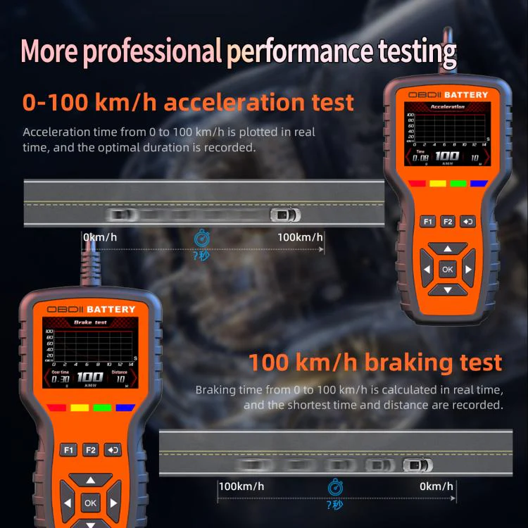 K2 Pro 2 in 1 Car OBDII Diagnostic Tool Battery Tester(Black Orange) - Image 7