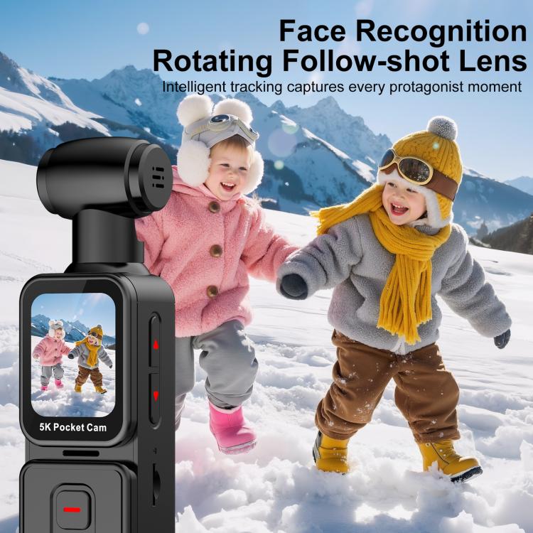 K28 1.69 inch IPS Screen 5K High Definition Video Recording Gimbal Camera(Black) - Image 8