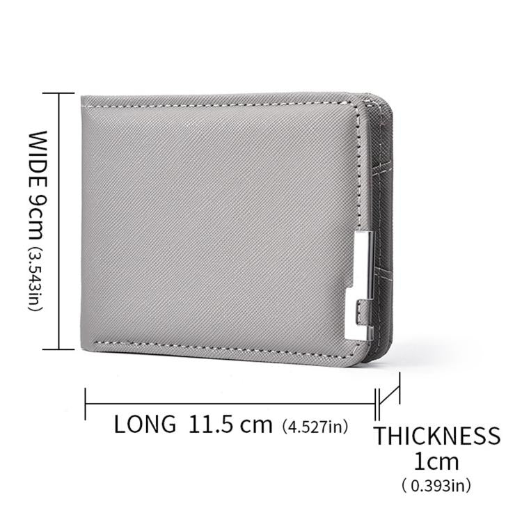 K3323 Men Short Multi-Card Slot Wallet Portable Slim & Minimalist Card Holder(Black) - Image 5
