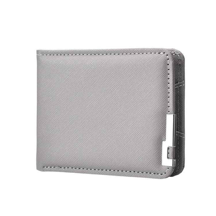 K3323 Men Short Multi-Card Slot Wallet Portable Slim & Minimalist Card Holder(Grey)