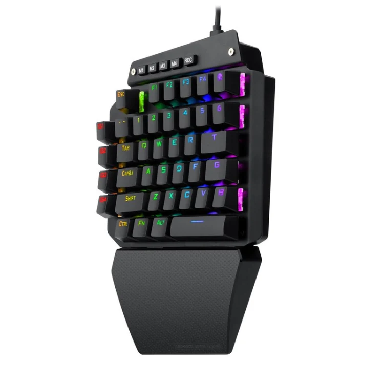 K700 44 Keys RGB Luminous Switchable Axis Gaming One-Handed Keyboard, Cable Length: 1m(Black Shaft) - Image 3