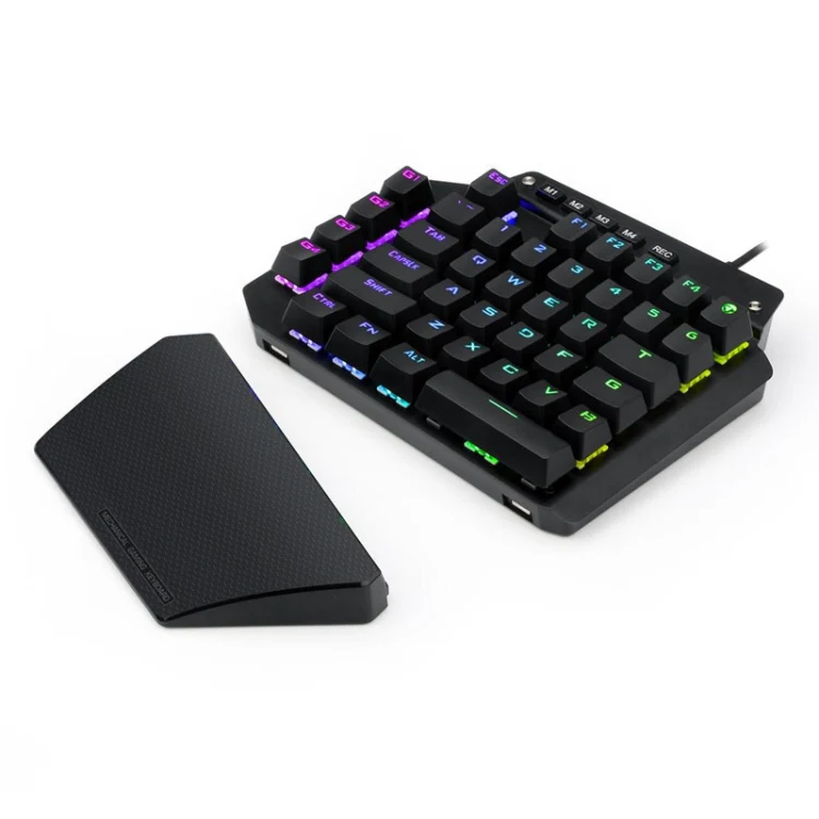 K700 44 Keys RGB Luminous Switchable Axis Gaming One-Handed Keyboard, Cable Length: 1m(Black Shaft) - Image 4