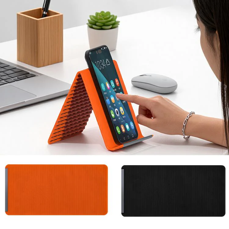 K8 Mobile Phone Silicone Desktop Flexible Deformable Folding Stand Portable Non-Slip Tablet & Laptop Holder(Black) - Image 7