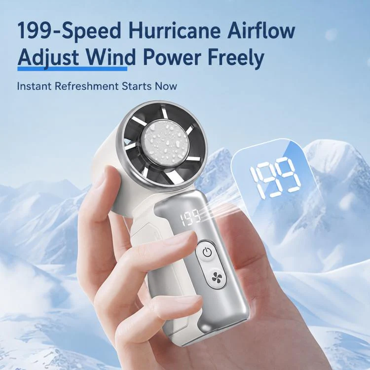 K813 Mini High Speed ??Cooling Fan with Digital Display(Black) - Image 5