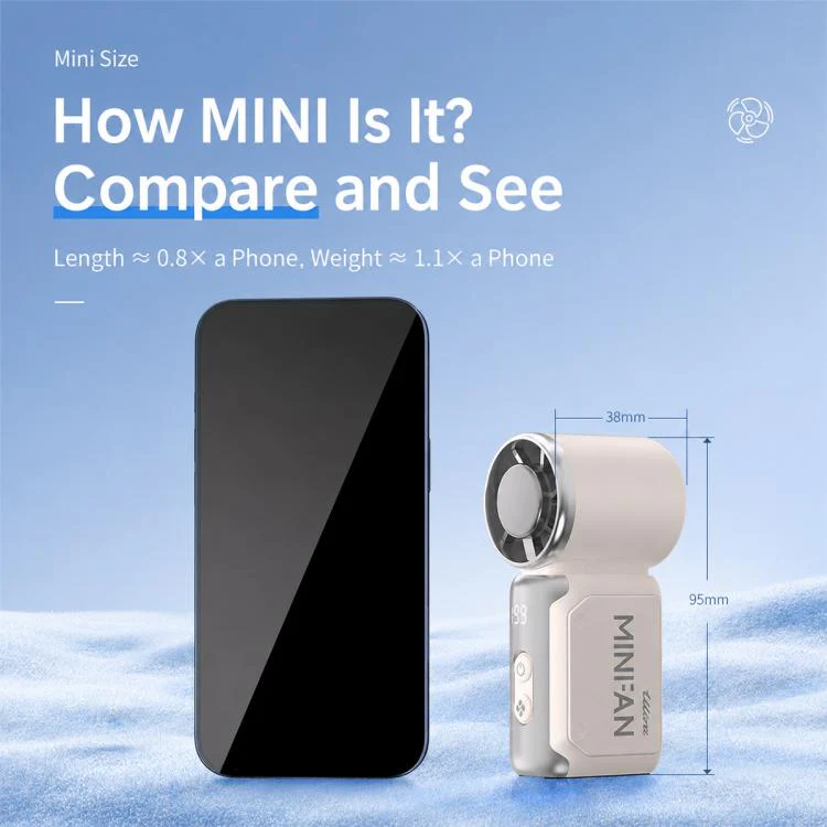 K813 Mini High Speed ??Cooling Fan with Digital Display(Pink) - Image 10