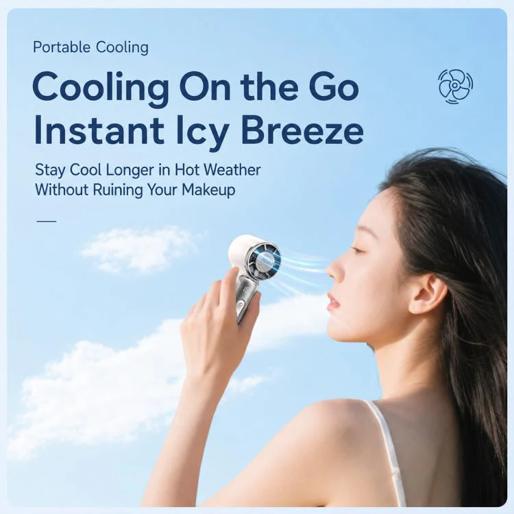 K813 Mini High Speed ??Cooling Fan with Digital Display(Purple) - Image 11