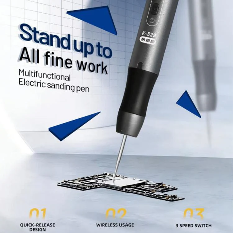 Kaisi 329 Multifunction Charging Polish Pen with 9pcs Grinding Heads - Image 6