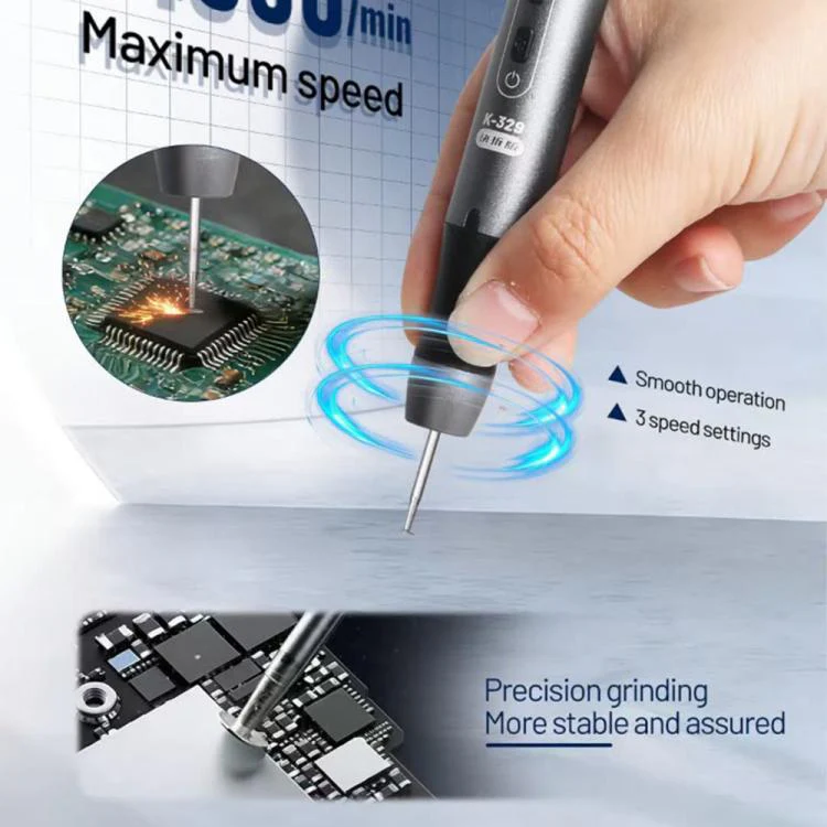 Kaisi 329 Multifunction Charging Polish Pen with 9pcs Grinding Heads - Image 7