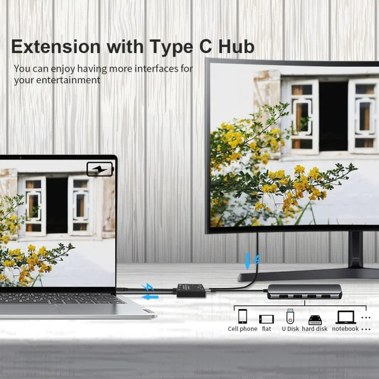 KC-C201 8K30 Type-C / USB-C Bidirectional Switch 10Gbps HD Splitter - Image 4