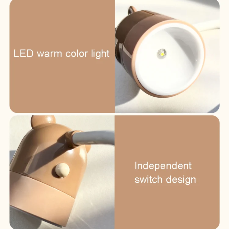 KD201 Portable Lamp Hanging Neck Reading LED Night Light, Style: Little Deer (Blue+Brown) - Image 5