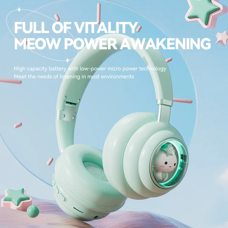 KE-30 RGB Head Mounted Wireless Bluetooth Headset(Pink) - Image 7
