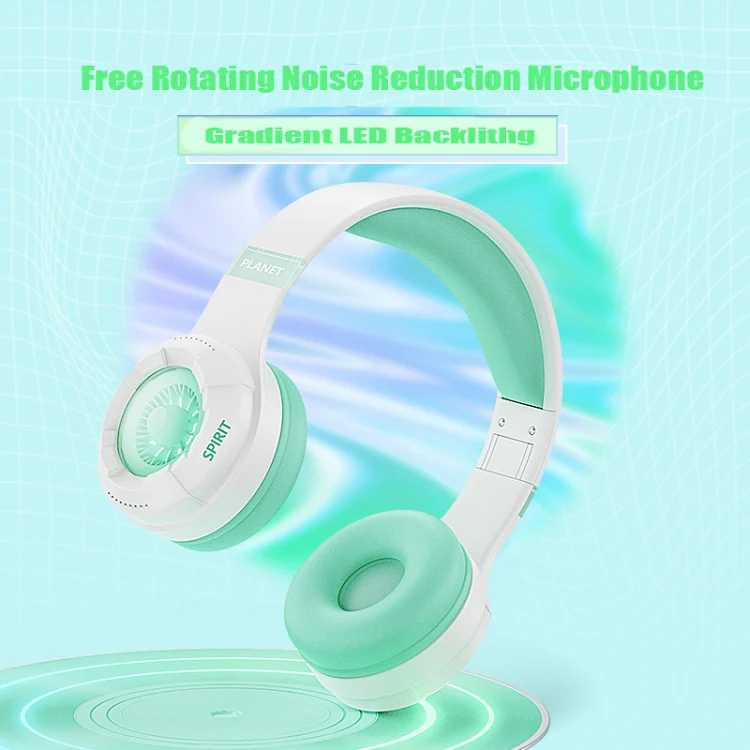 KE25 RGB Light Wireless Stereo Music Bluetooth Headset(Orange) - Image 5