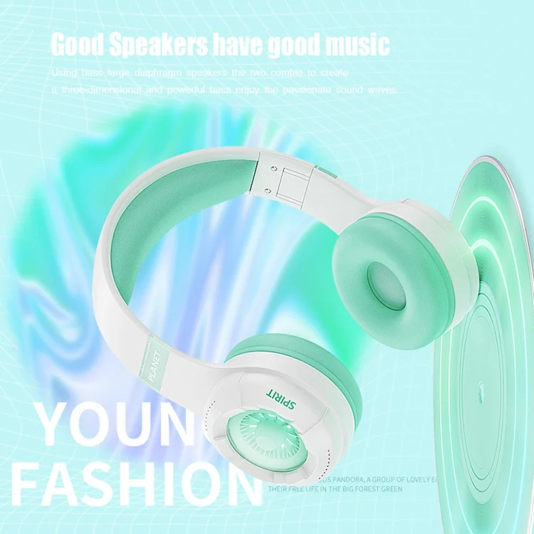 KE25 RGB Light Wireless Stereo Music Bluetooth Headset(Pink) - Image 3