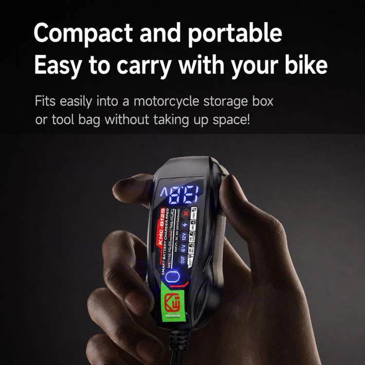 Kewig B12S 6V/12V Motorcycle Battery Charger With Digital Display Screen - Image 4