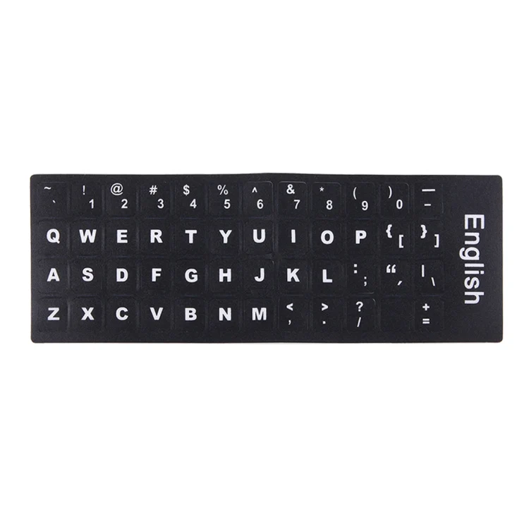 Keyboard Film Cover Independent Paste English Keyboard Stickers for Laptop Notebook Computer Keyboard(Black) - Image 2