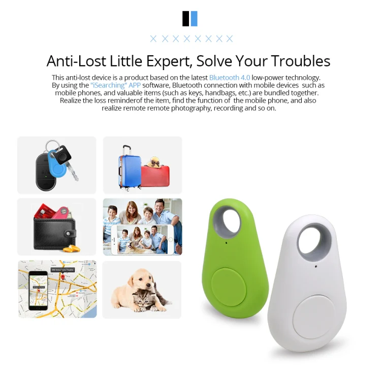 Keyfinder Wallet Dog Cat kids GPS locator anti lost keychain Smart Search Bluetooth Tracker Tag(Red) - Image 6