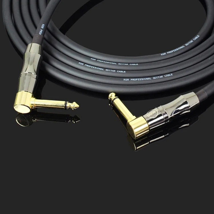 KGR Guitar Cable Keyboard Drum Audio Cable, Specification: 6m(Double Elbow Jack) - Image 2