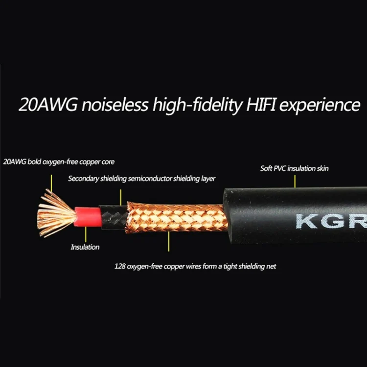 KGR Guitar Cable Keyboard Drum Audio Cable, Specification: 6m(Double Elbow Jack) - Image 3