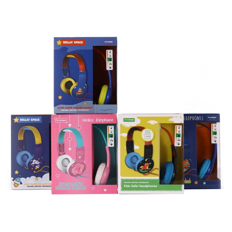 KID101 Portable Cute Children Learning Wired Headphone(Pink Green) - Image 8