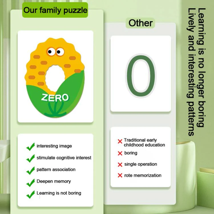 Kids Early Education Magnetic Refrigerator Puzzle Educational Toy(Animals) - Image 7