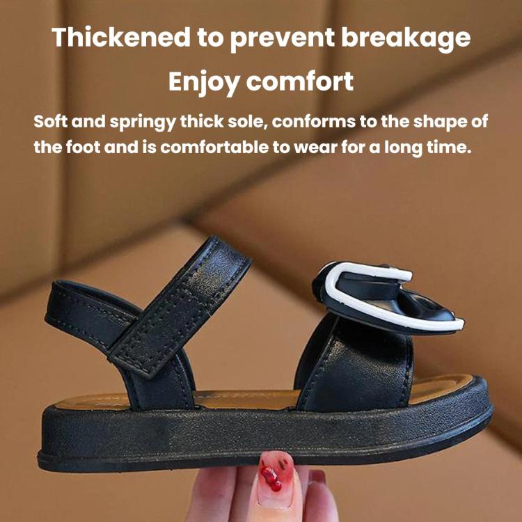 Kids Summer Anti-Slip Soft Sole Sandals Easy On Off Beach Sandals For Girls, Size: 33 Length 20cm(White) - Image 4