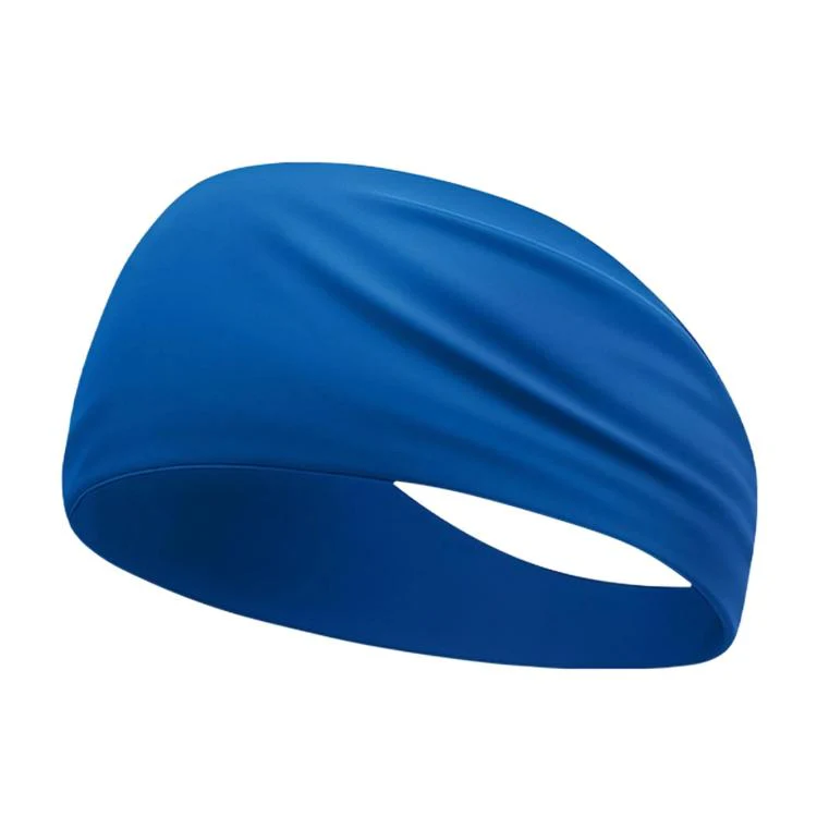 Kids Sweat-Wicking Quick-Dry Headband Milk Silk Widened Sports Running Hair Band(Blue) - Image 2