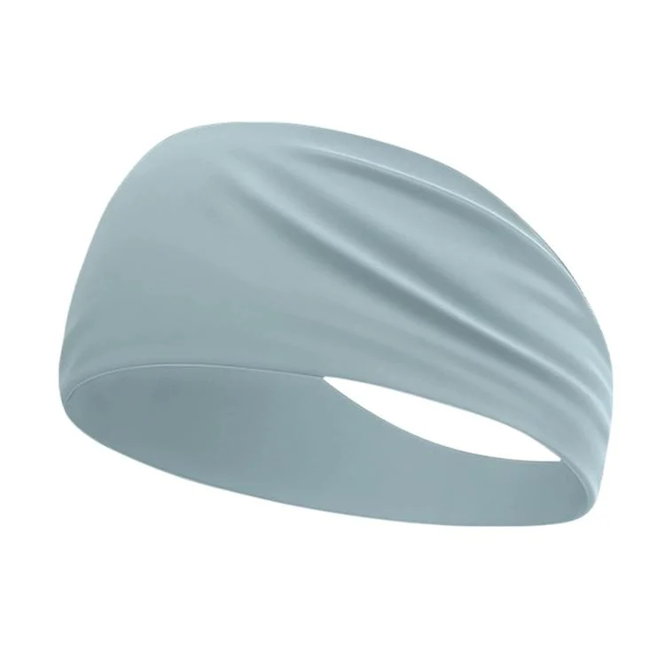 Kids Sweat-Wicking Quick-Dry Headband Milk Silk Widened Sports Running Hair Band(Grey) - Image 2