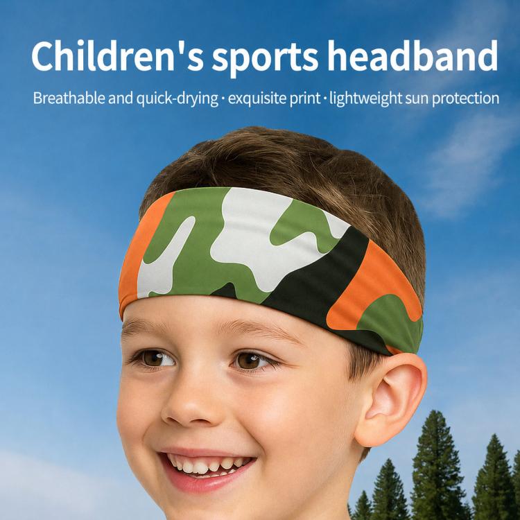 Kids Sweat-Wicking Quick-Dry Headband Milk Silk Widened Sports Running Hair Band(Skin) - Image 3