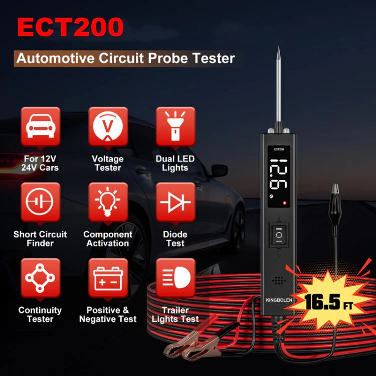 KINGBOLEN ECT200 Circuit Fault Detector Vehicle Circuit Tester For Battery Status & Usage - Image 3