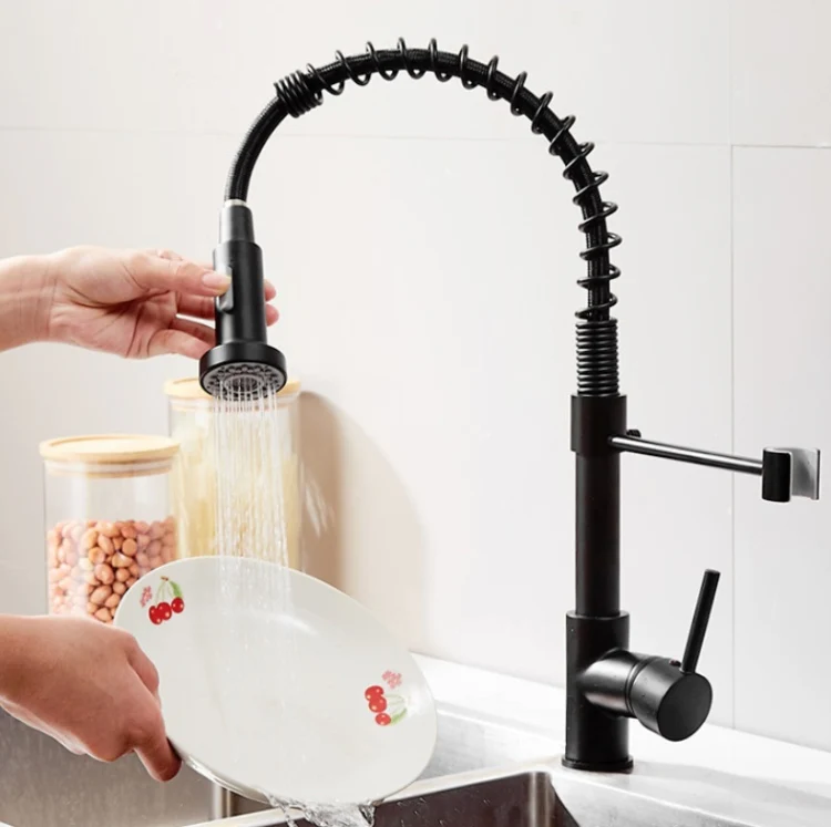 Kitchen Faucet Hot & Cold Water Tank Valve Sink Faucet, Specification: Black Model - Image 4