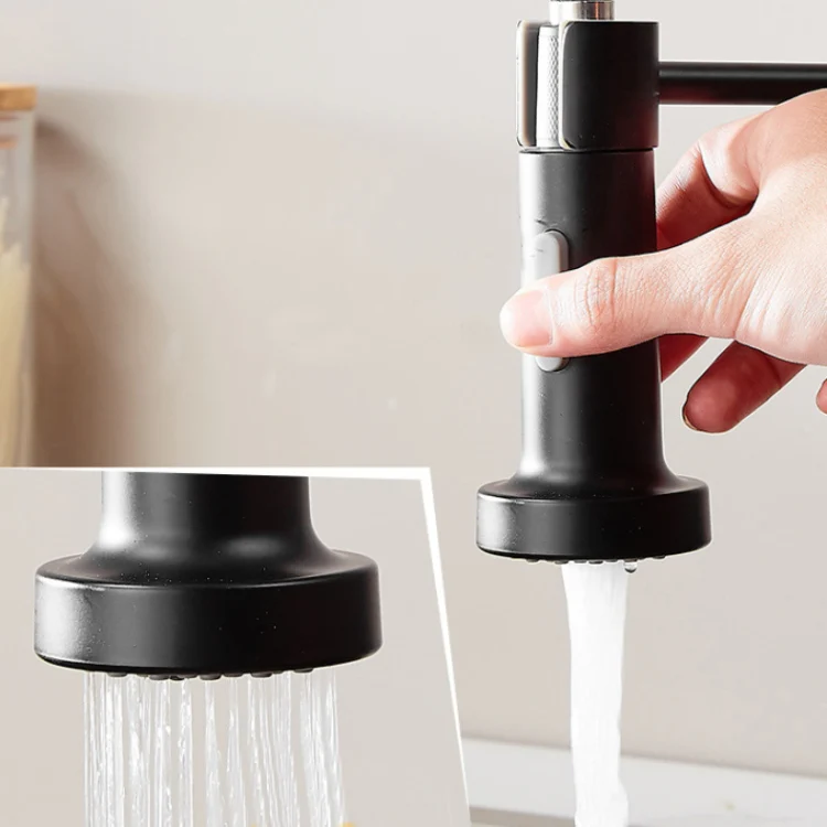 Kitchen Faucet Hot & Cold Water Tank Valve Sink Faucet, Specification: Black Model - Image 5
