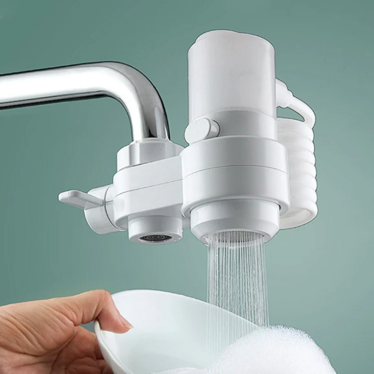 Kitchen Foam Pumping Flushing Water Faucet Extender(White) - Image 2