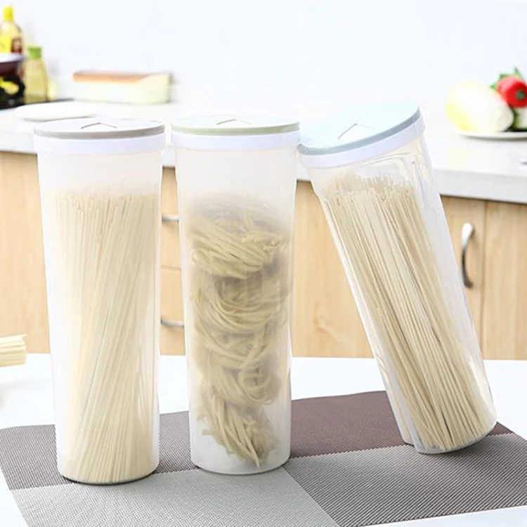 Kitchen Grain Storage Jar Noodle Storage Box Plastic Grain Storage Canister(Green) - Image 4